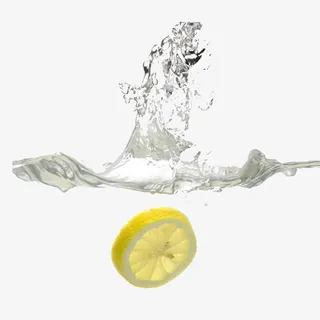 掉入水里的柠檬免抠