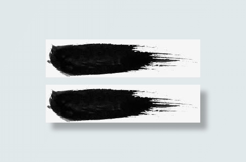 双十一活动毛笔笔触黑色效果免抠