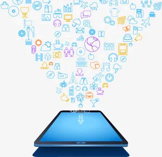 汇报演讲手机投影封面免抠