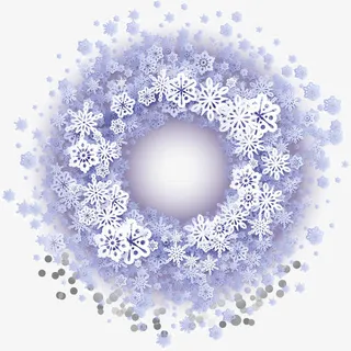 冬季雪花装饰免抠