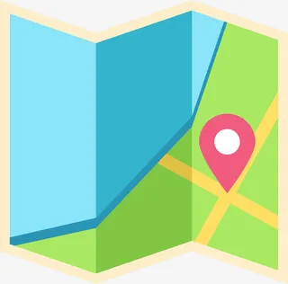 彩色地图免抠素材免抠