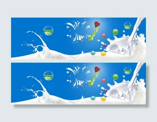 清新梦幻牛奶淘宝海报背景