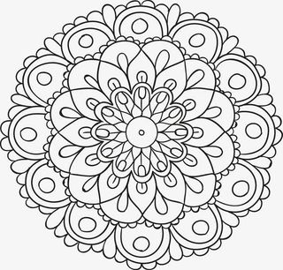 曼陀罗装饰花纹图案免抠