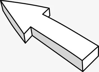 手绘白色箭头免抠