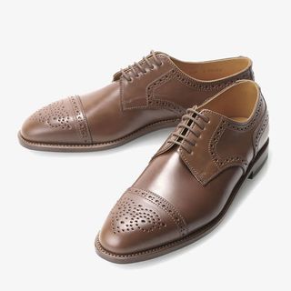 布洛克雕花潮鞋真皮系带布洛克免抠