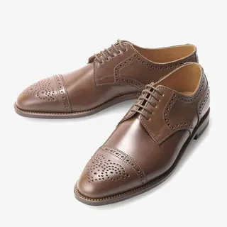 布洛克雕花潮鞋真皮系带布洛克免抠