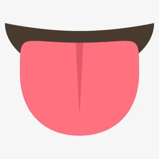 手绘可爱的粉色舌头免抠