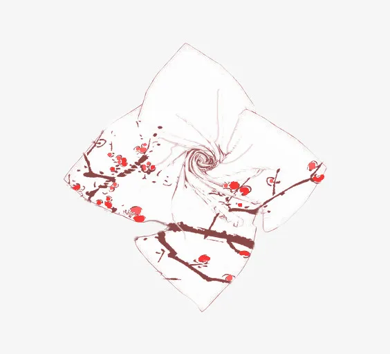 梅花手帕方巾免抠