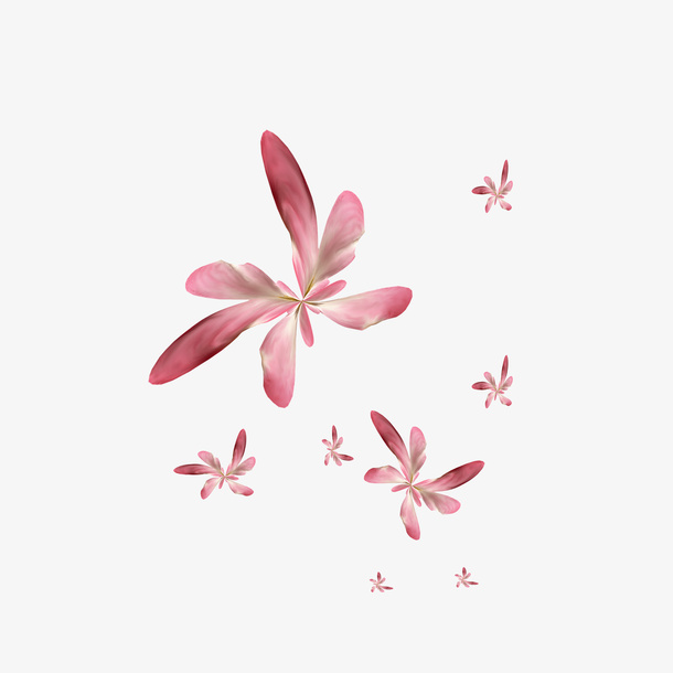 漂浮花卉免抠
