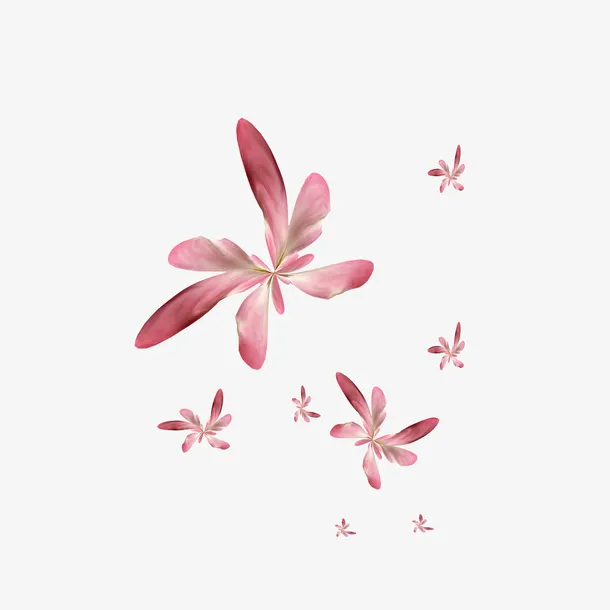 漂浮花卉免抠