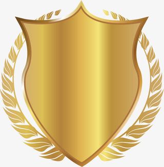 金色稻穗盾牌免抠