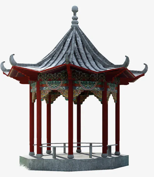 中国风古典亭子免抠