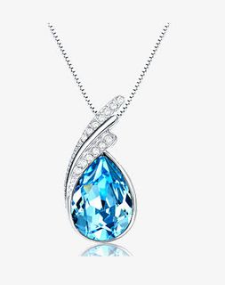 蓝宝石纯银吊坠免抠