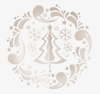 圣诞节扁平节气氛挂饰免抠