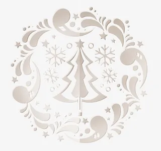 圣诞节扁平节气氛挂饰免抠