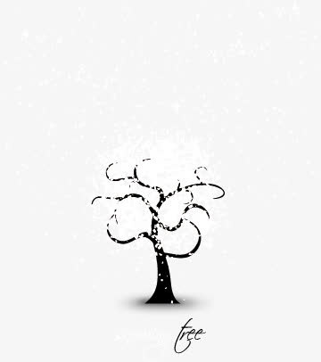 雪地里的树免抠