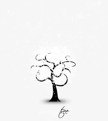 雪地里的树免抠