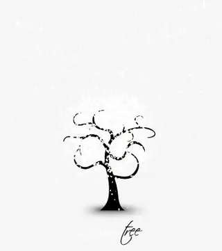 雪地里的树免抠