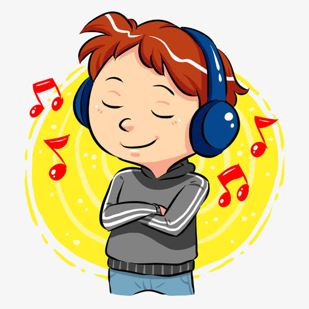 听音乐的男孩免抠