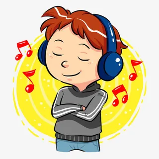 听音乐的男孩免抠