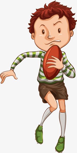 外国学生运动形象矢量免抠