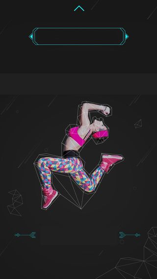 黑色简约几何舞者H5背景素材高清