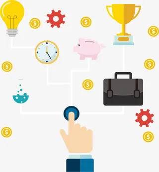 金融目标流程图素材免抠