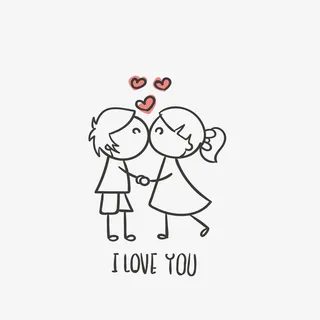 情侣亲吻装饰素材图案免抠图标元素