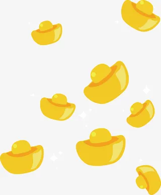 矢量图价值的黄金免抠手绘/卡通卡通元素