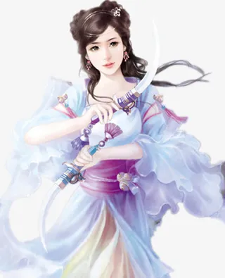 古风装饰卡通人物图案免抠