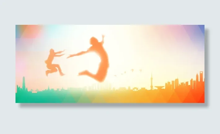 青春活力广告banner背景免抠