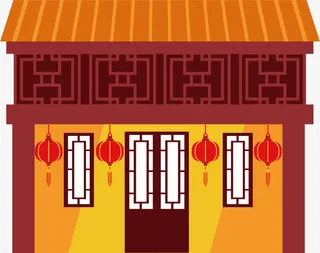 矢量图木屋免抠