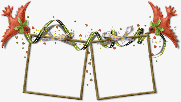 鸟树枝相框免抠