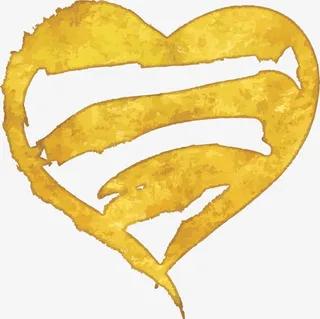 七夕情人节金色爱心元素免抠