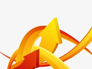 立体渐变箭头ppt模板免抠