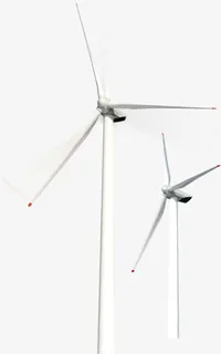 白色春天风力发电装置免抠
