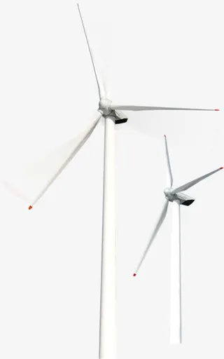 白色春天风力发电装置免抠