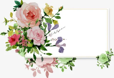 花朵装饰纸张免抠