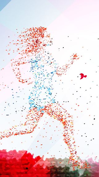 扁平水彩点状H5背景高清