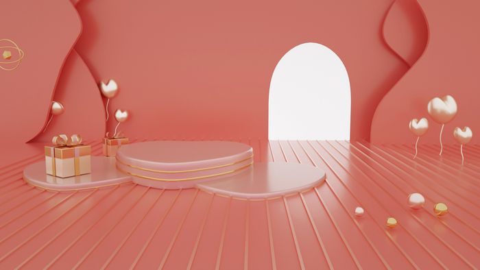 国潮，C4D，简约，场景高清
