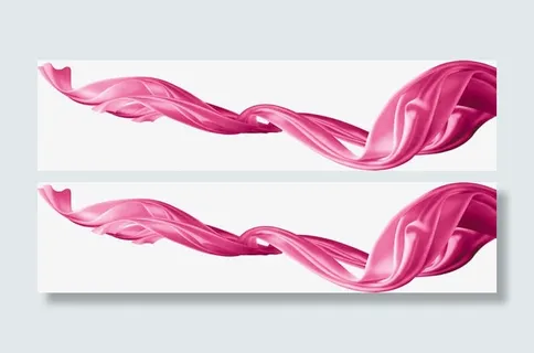 粉色母亲节丝带漂浮装饰免抠