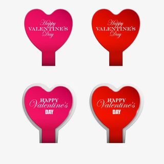 矢量爱心促销标签免抠