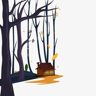 秋天的房子免抠