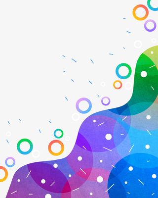 时尚几何渐变装饰图案免抠