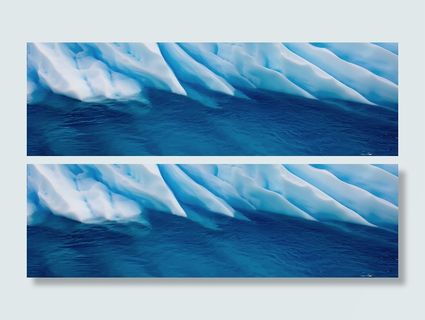 蓝色冰河背景高清