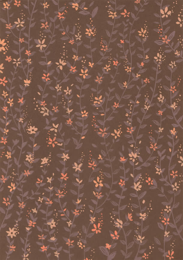 手绘深色可爱清新碎花背景