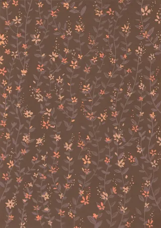 手绘深色可爱清新碎花背景