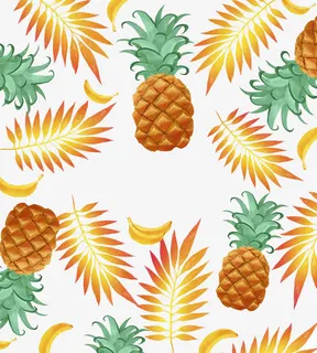 菠萝插画免抠
