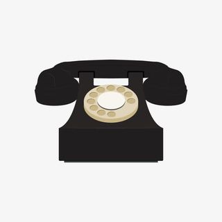 黑色电话机免抠