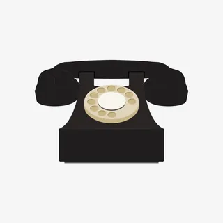 黑色电话机免抠